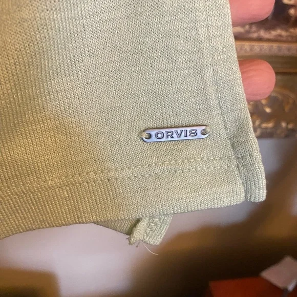 NWT Orvis Women's Short Sleeve V-Neck Tunic Knit Top Light Green - Picture 3 of 4